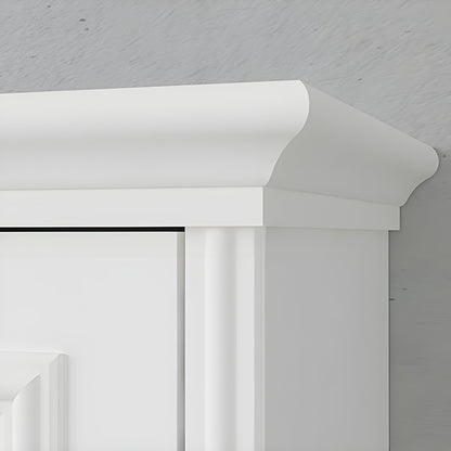 Queen Murphy Bed w/ Storage Cabinets, White by Leto Muro