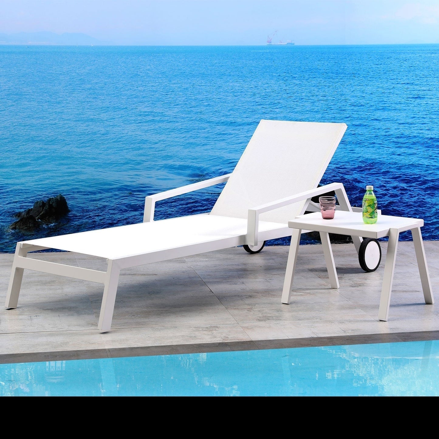 Whiteline Mods - Bondi Outdoor Chaise CL1534 - CL1534-GRY
