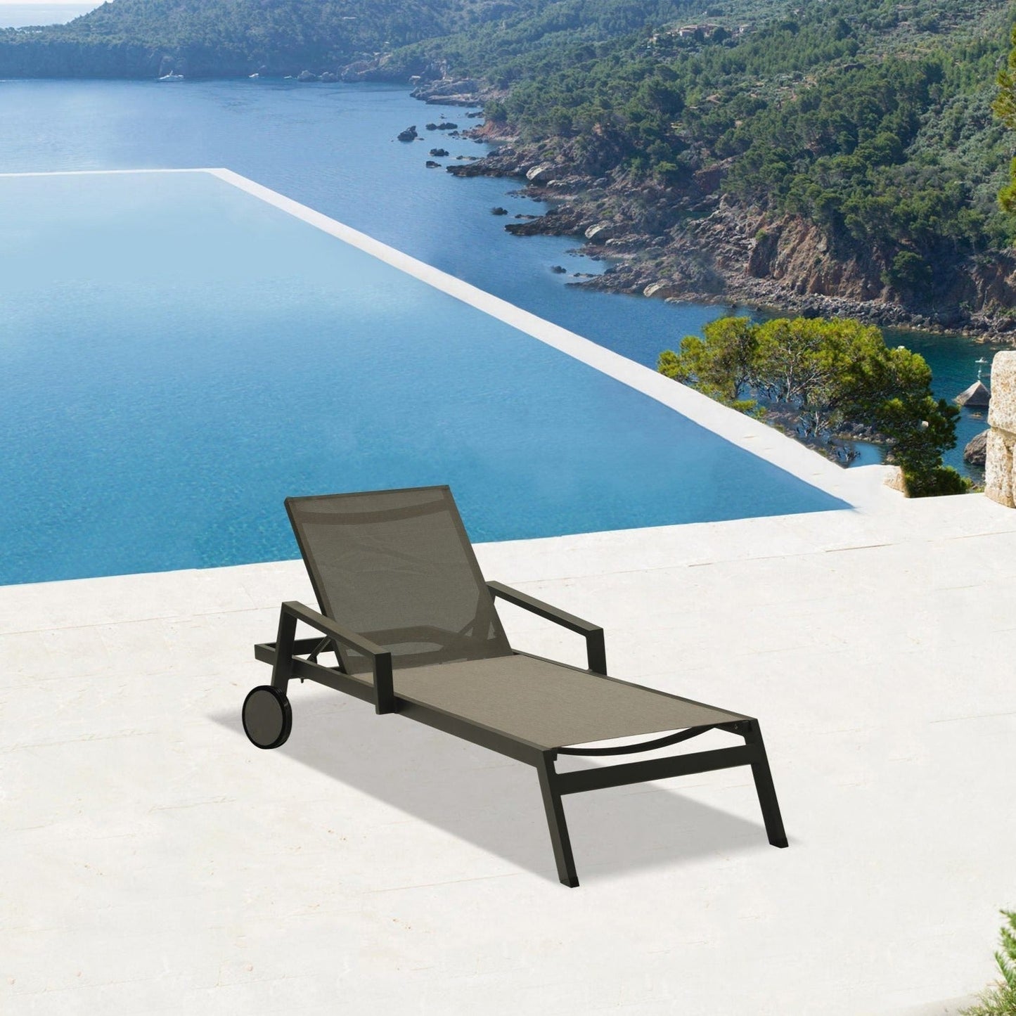 Whiteline Mods - Bondi Outdoor Chaise CL1534 - CL1534-GRY