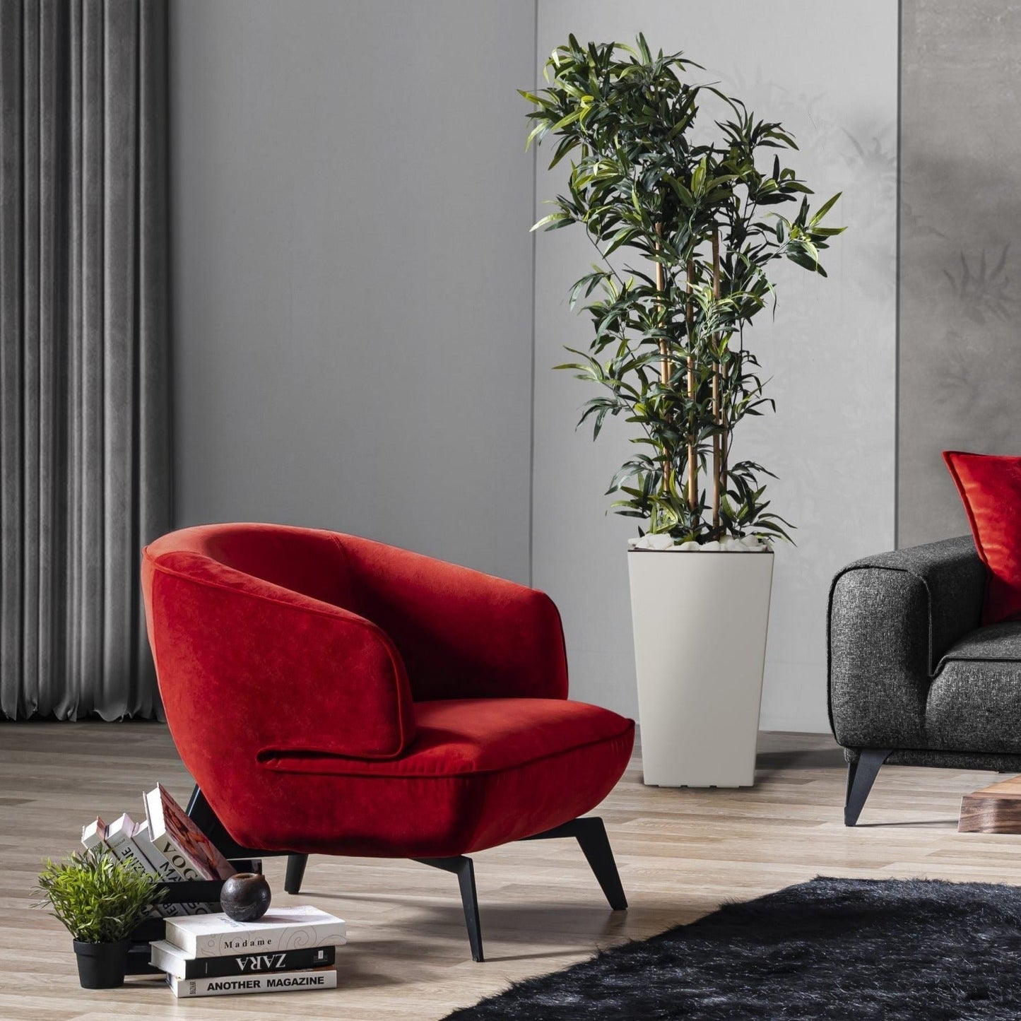 Whiteline Mods - Mersin Accent Chair CH1756F - CH1756F-RED