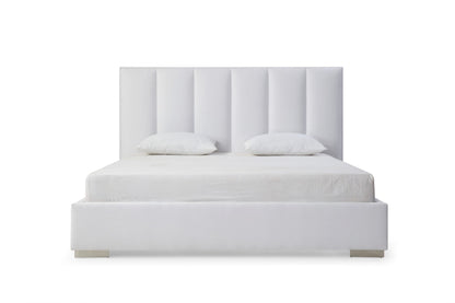 Whiteline Mod -  Velvet King Bed BK1655 - BK1655-WHT