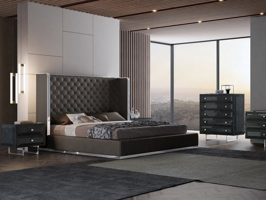 Whiteline Mods Abrazo King Bed BK1356P - BK1356P-BLK