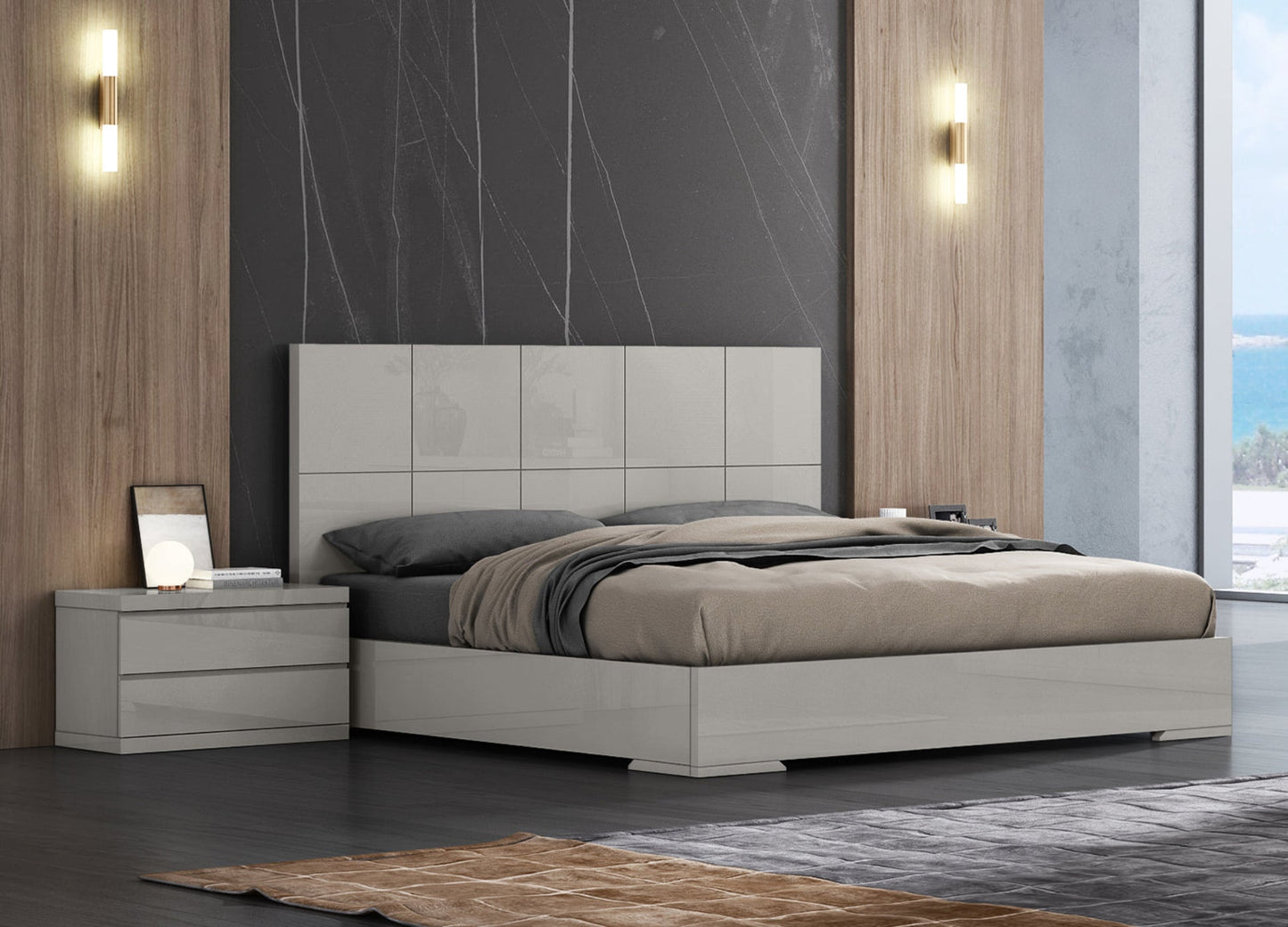 Whiteline Mods - Anna King Bed BK1207 - BK1207-WHT