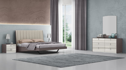 Whiteline Mods - Berlin Bed Queen BQ1754 - BQ1754-CNUT/LGRY