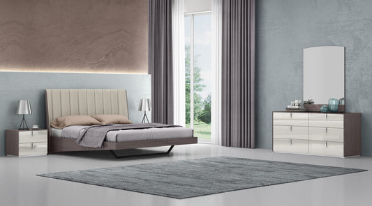 Whiteline Mods - Berlin Bed Queen BQ1754 - BQ1754-CNUT/LGRY