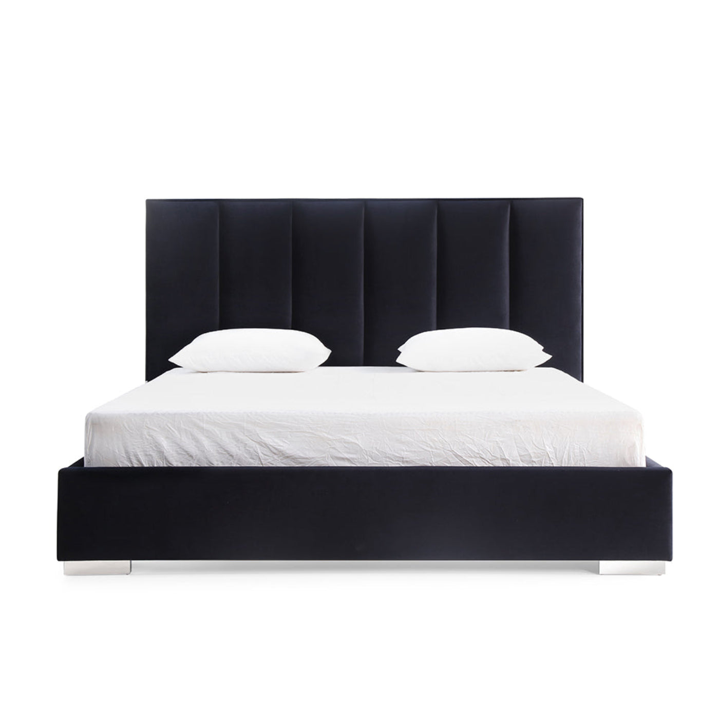 Whiteline Mods - Velvet Queen Bed BQ1655 - BQ1655-WHT