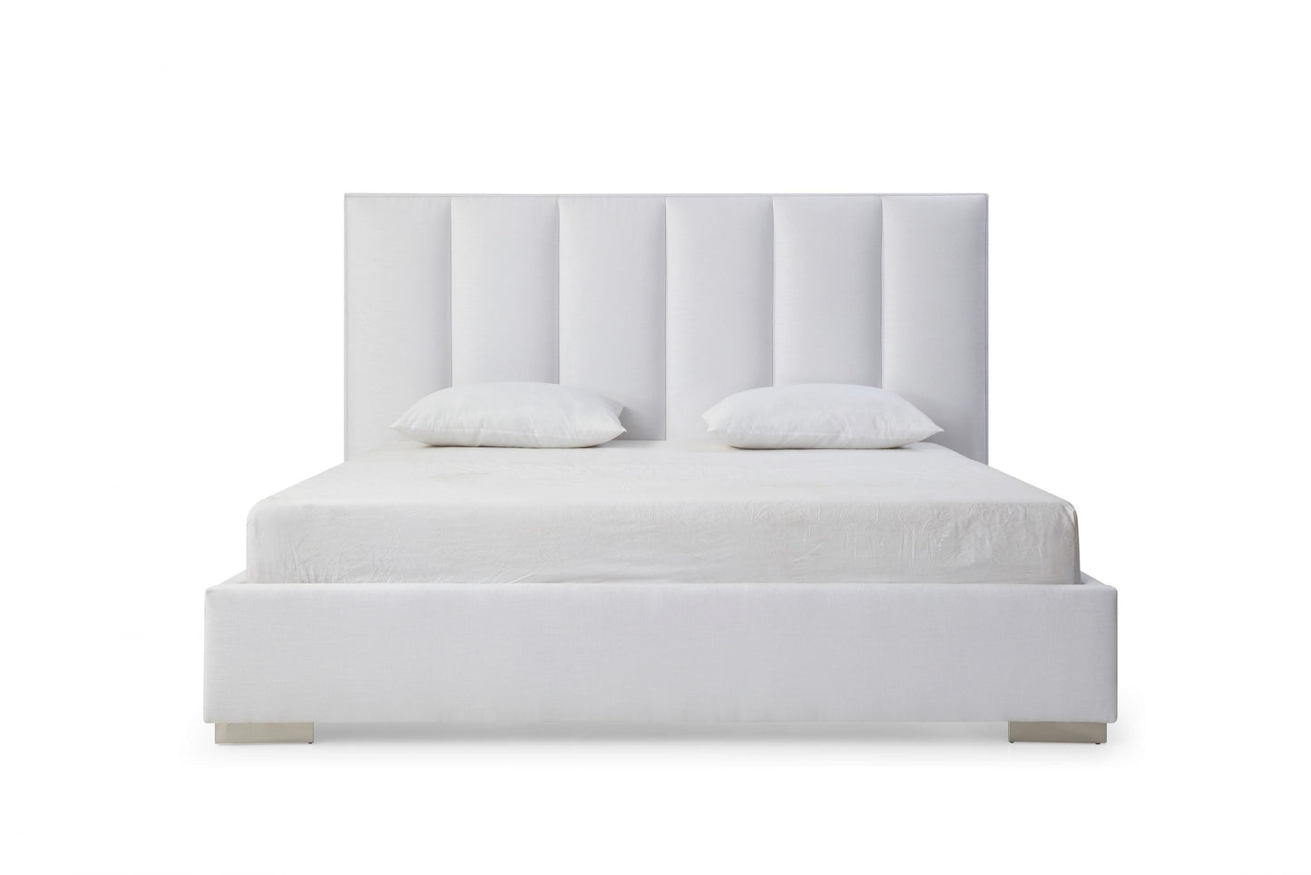 Whiteline Mods - Velvet Queen Bed BQ1655 - BQ1655-WHT