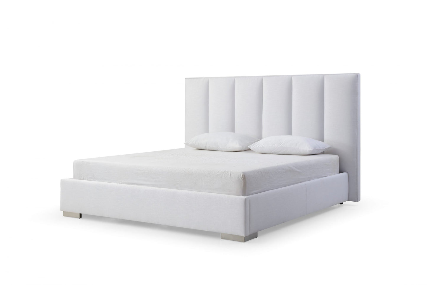 Whiteline Mods - Velvet Queen Bed BQ1655 - BQ1655-WHT