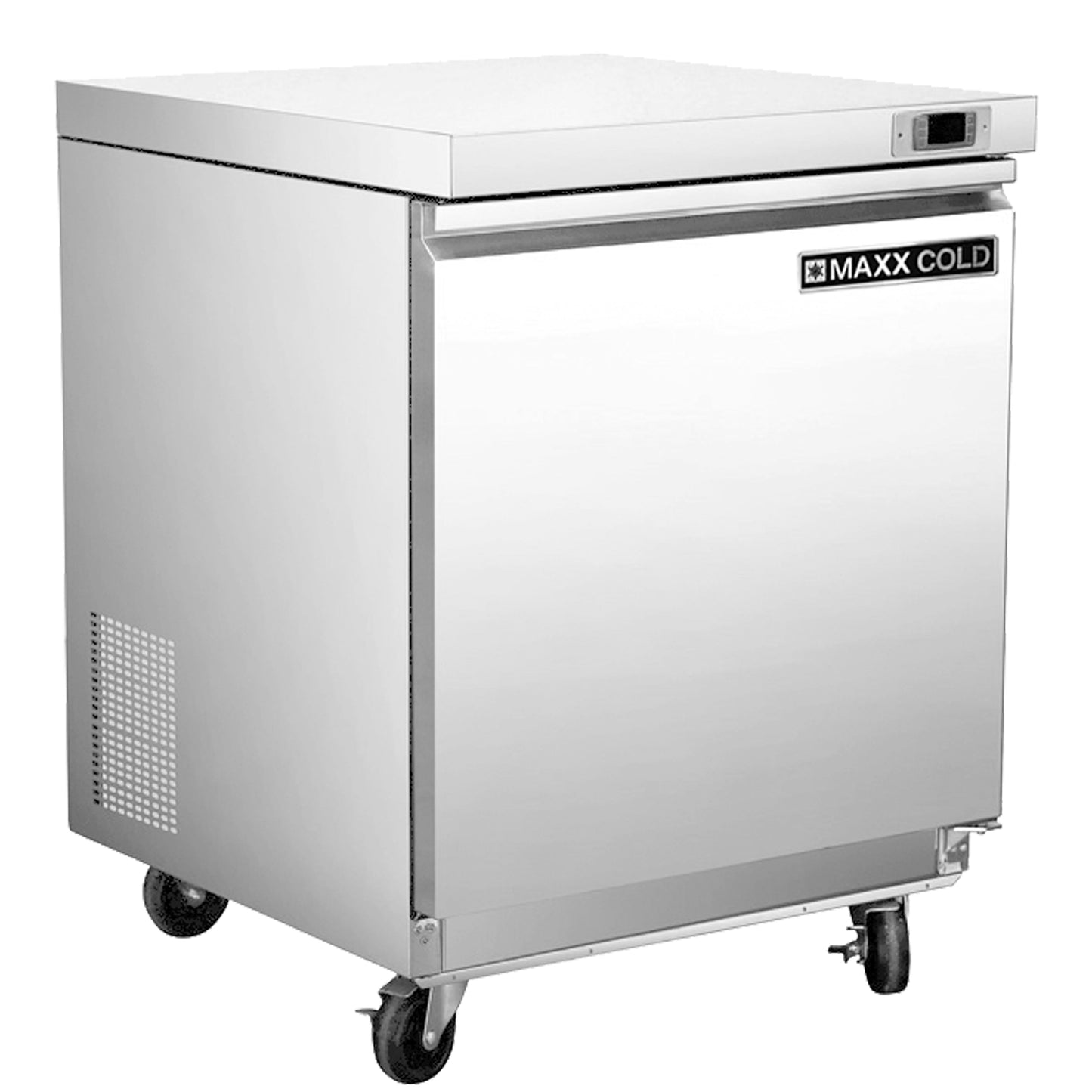 Maxx Cold Single Door Undercounter Freezer, 27.5"W, 6.7 cu. ft. Storage Capacity, in Stainless Steel - MXSF29UHC