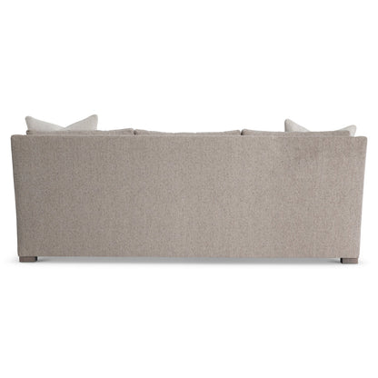 Modway Furniture Ventura Elegant Beige Fabric Sofa with Deep Seat Cushions & Contrasting Pillows