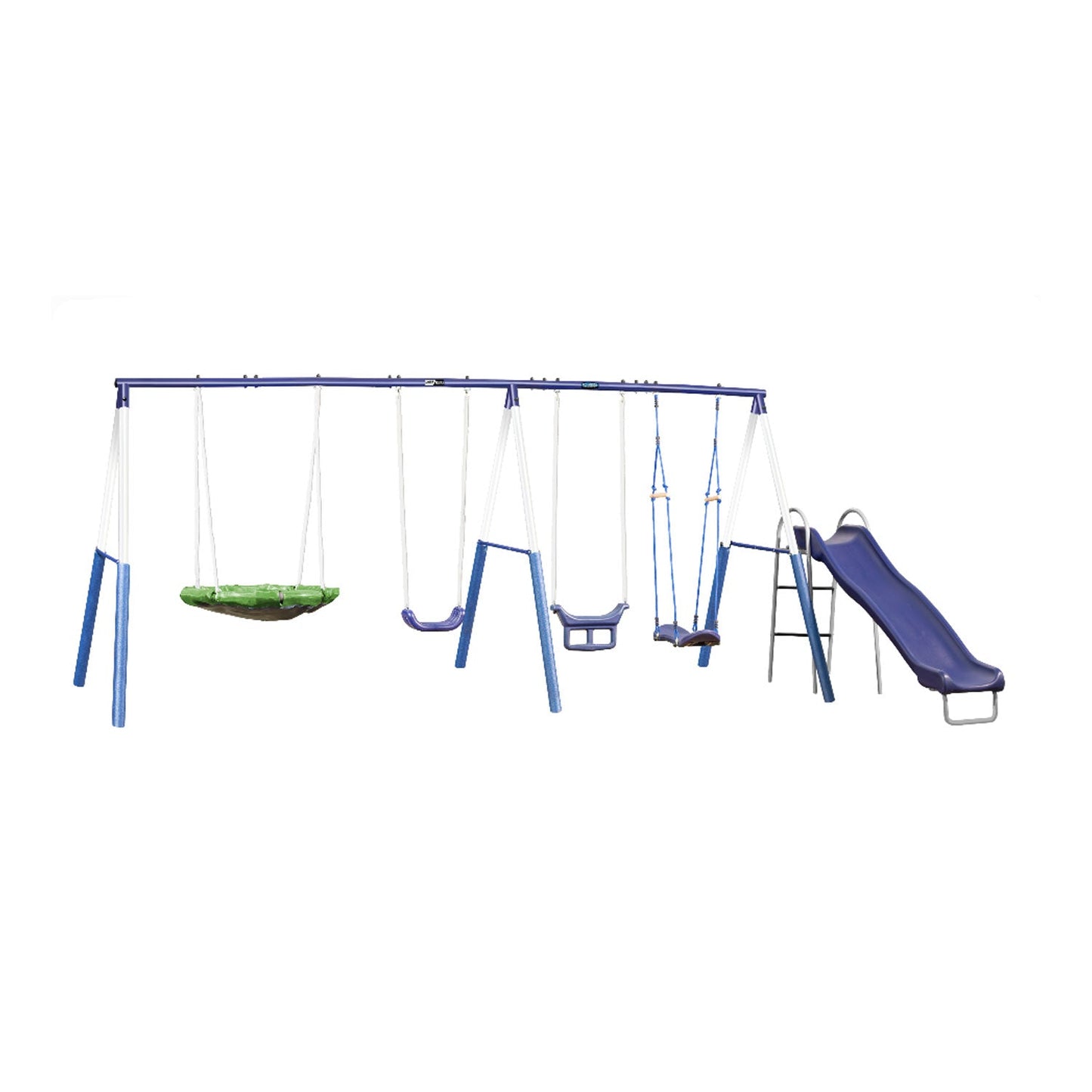 XDP Recreation Surf N Swing 5 Station Outdoor Swing and Play Set with Slide - 217009