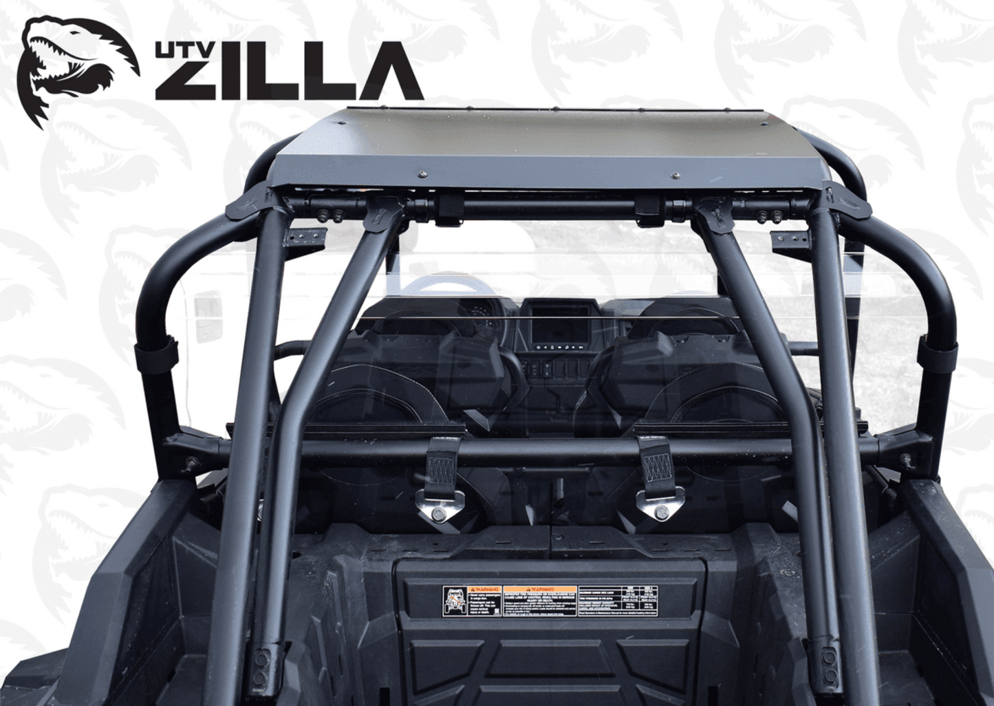 Polaris RZR Turbo S 4-Seat Black Aluminum Roof (2018+) - ZL-TURS-RF-4-AL-BLK