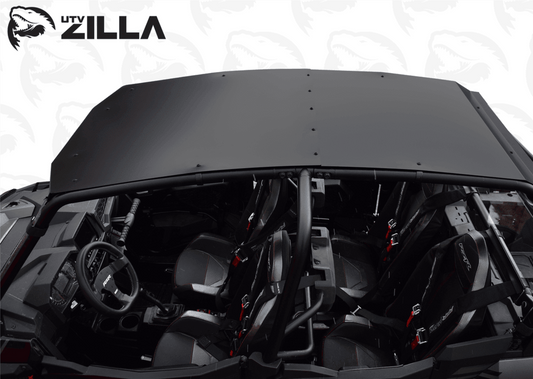 Polaris RZR Turbo S 4-Seat Black Aluminum Roof (2018+) - ZL-TURS-RF-4-AL-BLK