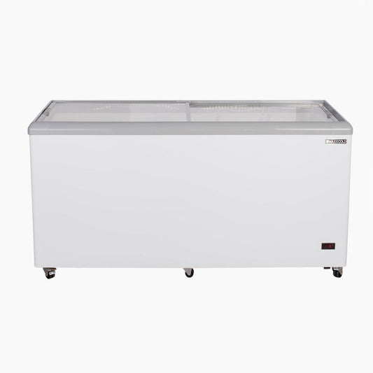 Maxx Cold Sliding Glass Top Mobile Ice Cream Display Freezer, 52"W, 11 cu. ft. Storage Capacity,  Equipped with (4) Wire Baskets, in White - MXF52F