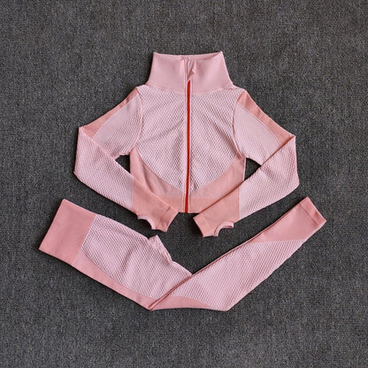 Female Sport Gym Suits Wear Running Clothes