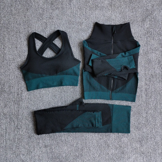 Female Sport Gym Suits Wear Running Clothes
