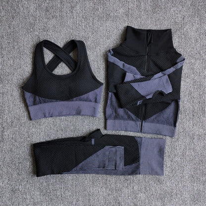 Female Sport Gym Suits Wear Running Clothes