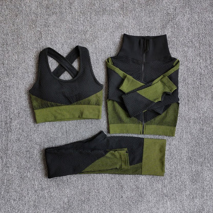 Female Sport Gym Suits Wear Running Clothes