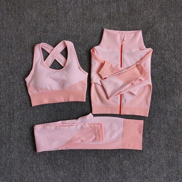 Female Sport Gym Suits Wear Running Clothes